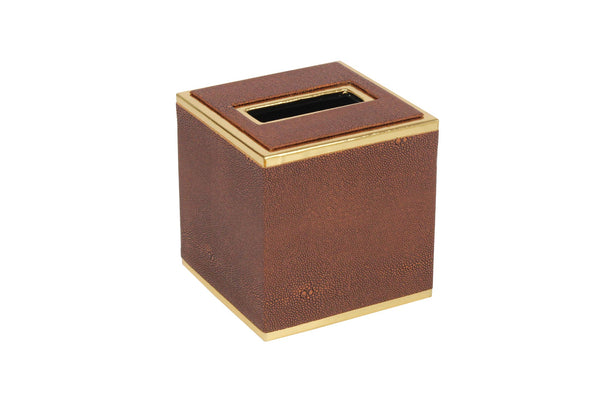 Shagreen Tissue Box - Chocolate