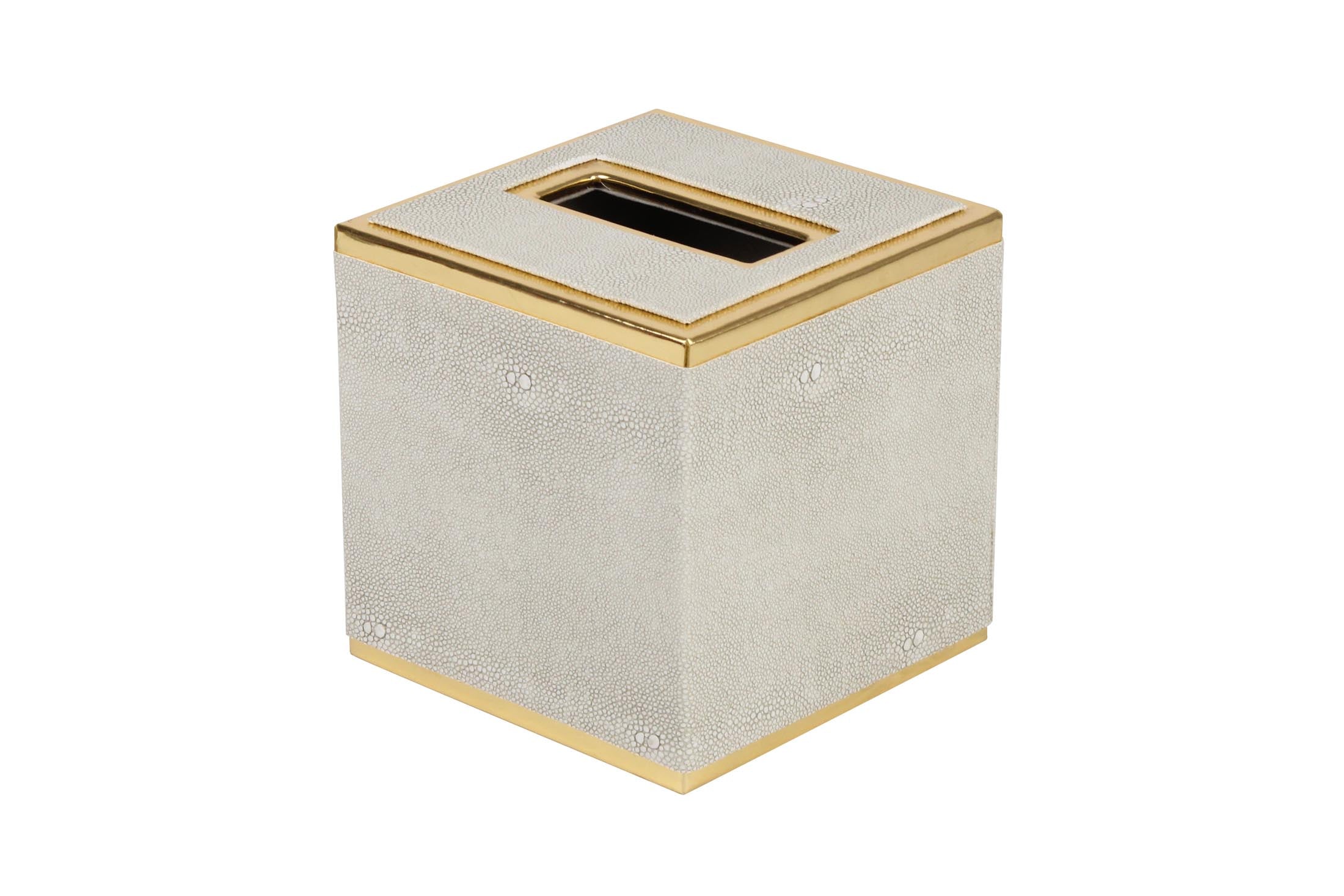 Shagreen Tissue Box Dove Layer Creative Studio