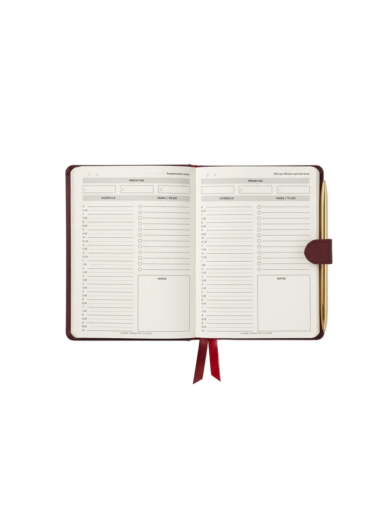 Daily Planner - Burgundy – Layer Creative Studio